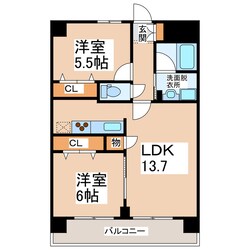 LIBTH水前寺公園の物件間取画像